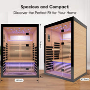 Thermora Vapor Luxury 2-Person Canadian Hemlock Wood Far Infrared Home Sauna (SAK56874)