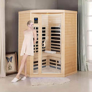 Thermora Laurent 2-Person Corner Far Infrared Sauna Room 1600W Bluetooth - SAK81524