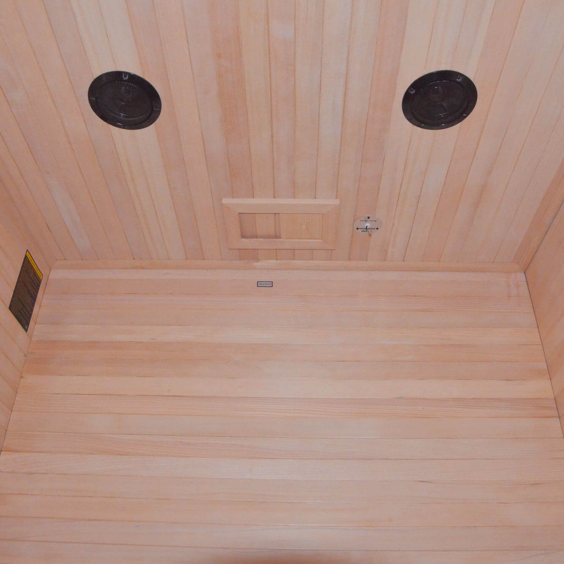 Thermora Alpine 2-Person 3kW Hemlock Wood Sauna Room with LED Wall Light - SAK28471Thermora Alpine 2-Person 3kW Hemlock Wood Sauna Room with LED Wall Light - SAK28471