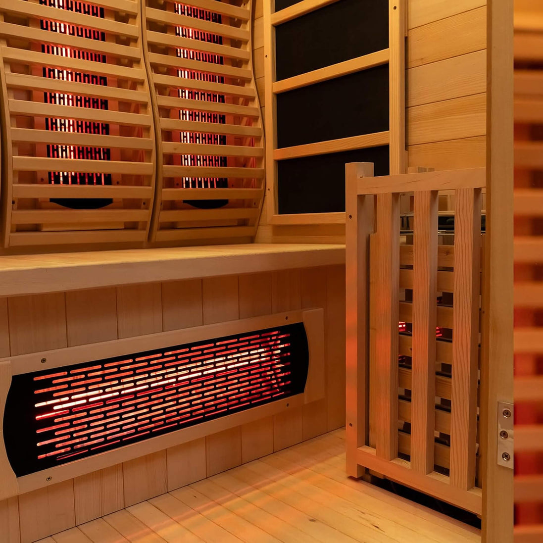 Rövia Luma 2-Person Indoor Hybrid Sauna Room with Infrared and 3.5kW Heater - SAK83750