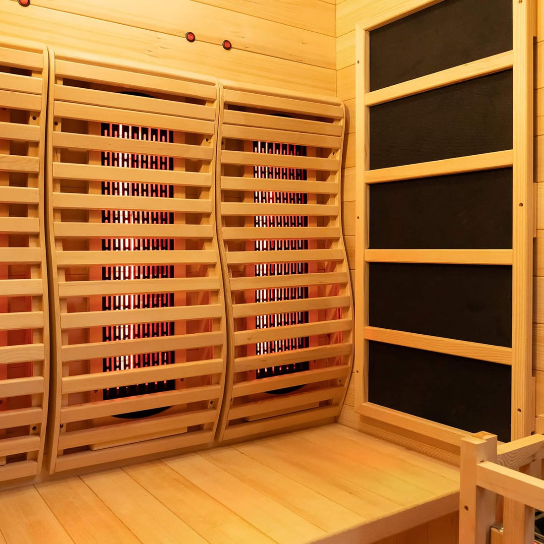 Rövia Luma 2-Person Indoor Hybrid Sauna Room with Infrared and 3.5kW Heater - SAK83750