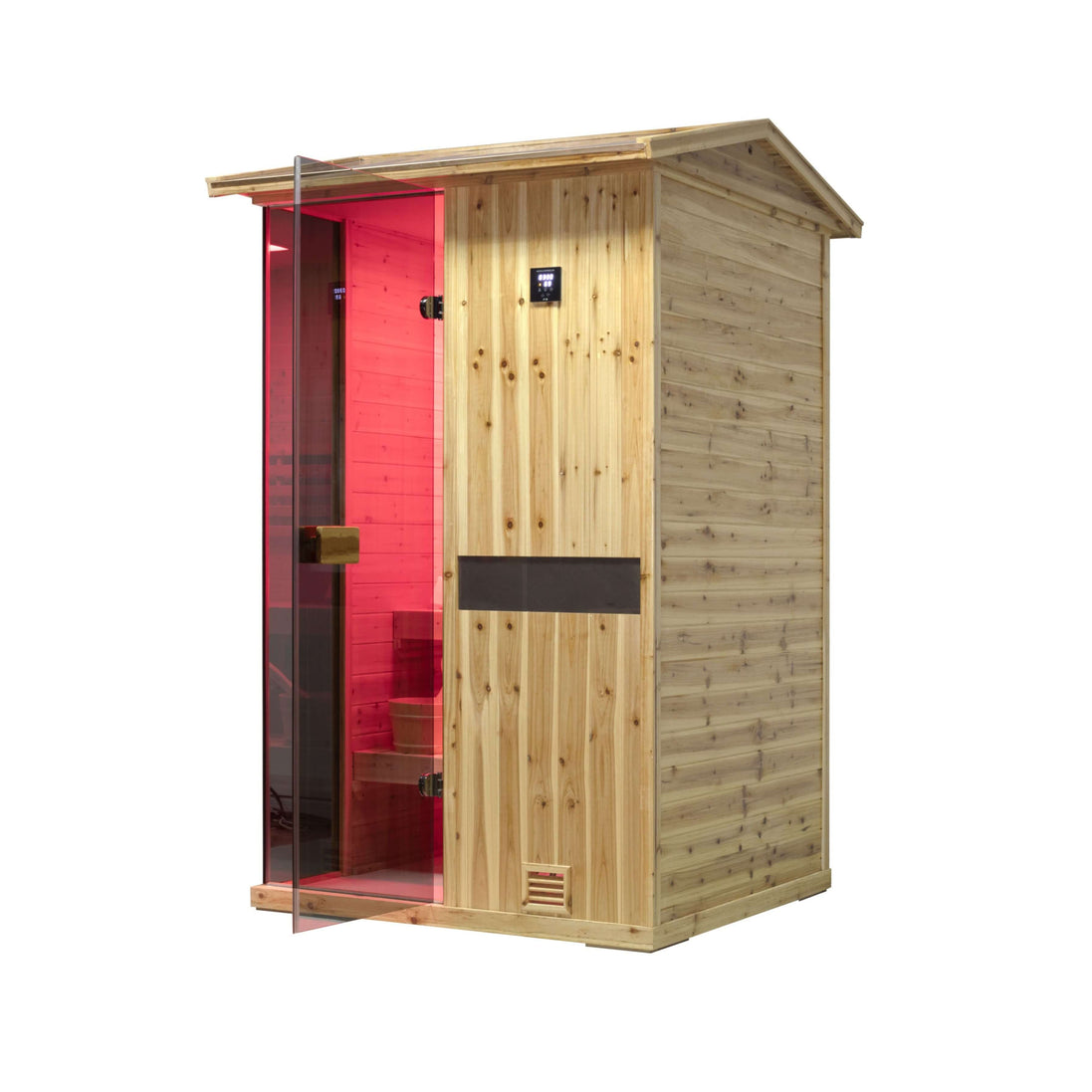 Thermora Arctic 2-Person Outdoor Wooden Steam Sauna Room with Smart Controls - SAK52918
